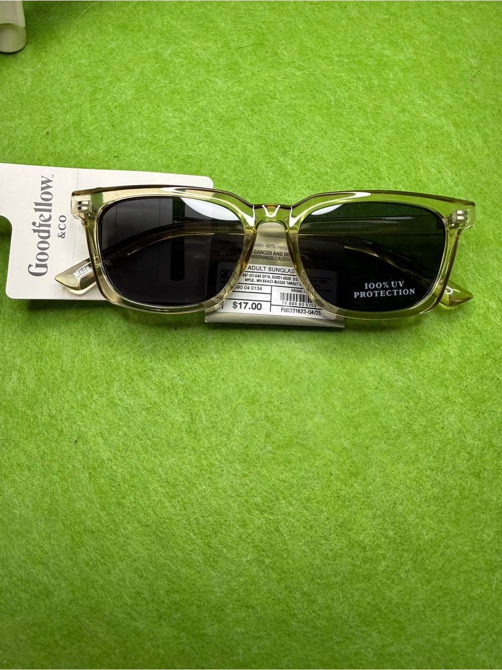 Goodfellow & Co. Transparent Sunglasses with Dark Lenses